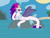 Size: 3183x2448 | Tagged: safe, artist:supahdonarudo, queen novo, seapony (g4), g4, my little pony: the movie, beach, cloud, draw me like one of your french girls, high res, hoof on cheek, looking at you, lying down, ocean, palm tree, prone, rock, sun, tree, water