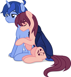 Size: 1920x2066 | Tagged: safe, artist:limedazzle, oc, oc only, oc:allen, oc:james, earth pony, pony, unicorn, male, simple background, stallion, transparent background