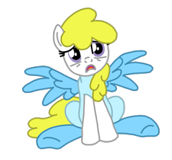 Size: 753x698 | Tagged: safe, artist:sillyponies65, surprise, pegasus, pony, g1, g4, adoraprise, clothes, cute, female, flippers (gear), g1 to g4, generation leap, lonely, mare, sad, sadorable, sadprise, scuba diver, simple background, sitting, solo, surprise is not amused, swimsuit, talking, transparent background, unamused, underwater surprise, vector