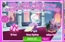 Size: 1056x679 | Tagged: safe, gameloft, immemoria, g4, my little pony: magic princess, advertisement, costs real money, female, gem, introduction card, mare, sale