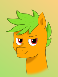 Size: 2160x2880 | Tagged: safe, artist:jamextreme140, oc, oc:galder rust, pegasus, pony, handsome, high res, male, smug, stallion