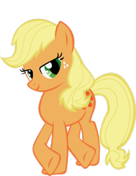 Size: 788x1014 | Tagged: safe, artist:foxyfell1337, applejack (g1), pony, g1, g4, g1 to g4, generation leap, simple background, solo, transparent background