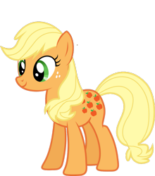 Size: 839x952 | Tagged: safe, artist:foxyfell1337, applejack (g1), pony, g1, g4, g1 to g4, generation leap, simple background, solo, transparent background