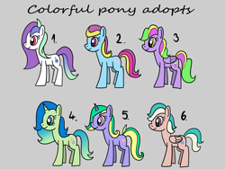 Size: 1600x1200 | Tagged: safe, artist:platinumdrop, oc, oc only, earth pony, pegasus, pony, unicorn, adoptable, female, mare