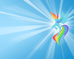 Size: 1280x1024 | Tagged: safe, artist:mmad04, rainbow dash, pegasus, pony, g4, abstract background, eyes closed, lineless, profile, solo, spread wings, wallpaper, wings