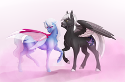 Size: 2000x1300 | Tagged: safe, artist:mirtalimeburst, oc, oc only, changeling, pegasus, pony, changeling oc, pegasus oc