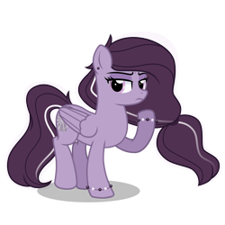 Size: 2048x2048 | Tagged: safe, oc, oc only, pegasus, pony, edgy, female, flying, folded wings, goth, goth pony, high res, mare, pegasus oc, pegasus wings, simple background, solo, transparent background, wings