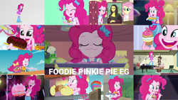 Size: 1968x1109 | Tagged: safe, edit, edited screencap, editor:quoterific, screencap, fluttershy, pinkie pie, human, acadeca, equestria girls, equestria girls specials, g4, my little pony equestria girls: better together, my little pony equestria girls: choose your own ending, my little pony equestria girls: dance magic, my little pony equestria girls: friendship games, my little pony equestria girls: holidays unwrapped, my little pony equestria girls: legend of everfree, my little pony equestria girls: mirror magic, my little pony equestria girls: spring breakdown, saving pinkie's pie, the craft of cookies, tip toppings, too hot to handle, cake, clothes, collage, cupcake, eyes closed, food, lifejacket, one-piece swimsuit, open mouth, pinkie pie is best facemaker, snow cone, swimsuit