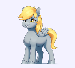 Size: 3242x2948 | Tagged: safe, artist:aquaticvibes, derpy hooves, pegasus, pony, g4, female, high res, mare, simple background, smiling, solo, white background