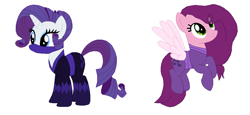 Size: 952x438 | Tagged: safe, artist:rainbowblitz2002, pipp petals, rarity, pegasus, pony, unicorn, g4, g5, duo, duo female, female, g5 to g4, generation leap, mask, ninja, simple background, white background