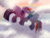 Size: 2532x1910 | Tagged: safe, artist:xxhanachanxx, rainbow dash, twilight sparkle, alicorn, pegasus, pony, g4, cloud, eyes closed, female, kissing, lesbian, ship:twidash, shipping, twilight sparkle (alicorn)