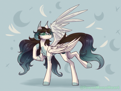 Size: 4000x3000 | Tagged: safe, artist:greenmaneheart, oc, oc:marcie moongaze, pegasus, pony, female, mare, solo