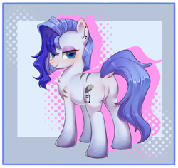 Size: 2150x2032 | Tagged: safe, artist:fantasysong, oc, oc:ray frok, earth pony, pony, blushing, butt, chest fluff, featureless crotch, femboy, high res, lidded eyes, male, plot, solo, stallion