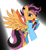 Size: 2784x3000 | Tagged: safe, alternate version, artist:taeko, scootaloo, pegasus, pony, g4, alternate cutie mark, alternate universe, choker, clothes, dyed mane, dyed tail, ear piercing, female, high res, jacket, looking at you, no shading, no source, older, older scootaloo, open mouth, piercing, shirt, solo, spiked choker, spotlight, spread wings, tail, the spectacle, wings