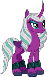 Size: 3703x6022 | Tagged: safe, alternate version, artist:emeraldblast63, opaline arcana, alicorn, pony, g5, my little pony: make your mark, spoiler:g5, spoiler:my little pony: make your mark, absurd resolution, eyeshadow, female, folded wings, makeup, mare, simple background, smiling, smirk, solo, transparent background, wings