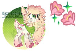 Size: 1024x690 | Tagged: safe, artist:kazziepones, oc, oc only, oc:blossom bloom, deer, deer pony, original species, female, simple background, solo, transparent background