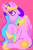 Size: 600x900 | Tagged: safe, artist:sonorousinclemency, princess celestia, alicorn, pony, g4, alternate design, crown, female, jewelry, mare, peytral, pink background, pinklestia, regalia, simple background, sitting, solo