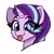 Size: 2000x2000 | Tagged: safe, artist:sickly-sour, starlight glimmer, pony, unicorn, g4, :p, eye clipping through hair, eyebrows, eyebrows visible through hair, high res, raspberry, simple background, smiling, solo, tongue out, white background