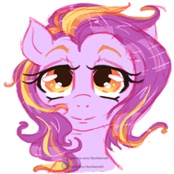 Size: 500x500 | Tagged: safe, artist:liechisenshi, oc, oc only, pony, bust, cute, icon, portrait, simple background, sketch, solo, transparent background