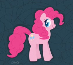 Size: 1634x1456 | Tagged: safe, artist:mrkawauso, pinkie pie, earth pony, pony, g4, abstract background, solo