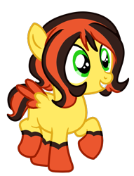 Size: 603x790 | Tagged: safe, artist:ladylullabystar, oc, oc only, oc:candy apple, pegasus, pony, base used, colored wings, female, filly, foal, simple background, solo, transparent background, two toned wings, wings, younger