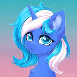 Size: 2000x2000 | Tagged: safe, artist:inowiseei, oc, oc only, oc:moonlightbenighted, pony, unicorn, female, high res, mare, not trixie, solo