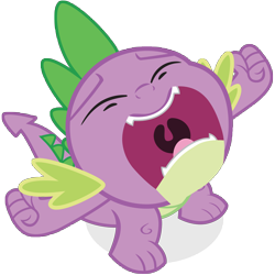 Size: 10000x10000 | Tagged: safe, artist:juniberries, spike, dragon, a dog and pony show, g4, absurd resolution, big no, eyes closed, male, open mouth, simple background, solo, spike's no, transparent background, vector, yelling