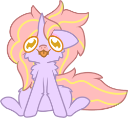 Size: 1138x1052 | Tagged: safe, artist:michini, oc, oc only, oc:pink blossom, pony, unicorn, :p, cheek fluff, chest fluff, cute, silly, simple background, solo, tongue out, transparent background