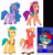 Size: 1324x1372 | Tagged: safe, hitch trailblazer, izzy moonbow, sprout cloverleaf, sunny starscout, earth pony, pony, unicorn, g5, my little pony: tell your tale, boyfriend (friday night funkin), friday night funkin', mane stripe sunny, triple trouble, youtuber:androsonic2