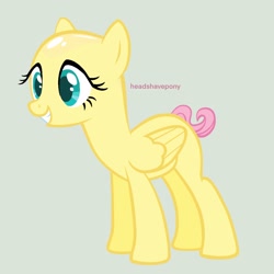 Size: 2048x2048 | Tagged: safe, artist:headshavepony, fluttershy, pegasus, pony, g4, hairless, headshave, high res, shaved, shaved head, shaved mane