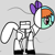 Size: 890x889 | Tagged: safe, artist:platinumdrop, peppermint goldylinks, pegasus, pony, g4, astronaut, bow, cropped, female, friendship student, hair bow, mare, moon, solo, spacesuit