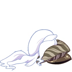 Size: 512x512 | Tagged: safe, artist:arctic-fox, oc, oc only, oc:ashley fox, earth pony, pony, faceplant, long mane, long tail, pillow, simple background, solo, tail, white background