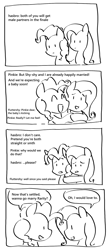 Size: 960x2157 | Tagged: safe, artist:dimbulb, fluttershy, pinkie pie, earth pony, pegasus, pony, g4, comic, female, implied flaripie, implied flarity, implied lesbian, implied raripie, implied rarity, implied shipping, lesbian, marriage, pregnant, ship:flutterpie, shipping