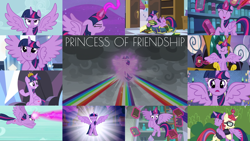 Size: 1966x1107 | Tagged: safe, edit, edited screencap, editor:quoterific, screencap, moondancer, twilight sparkle, alicorn, pony, unicorn, all bottled up, amending fences, equestria games (episode), fame and misfortune, g4, magical mystery cure, molt down, princess spike, princess twilight sparkle (episode), season 3, season 4, season 5, season 6, season 7, season 8, season 9, the end in friend, the ending of the end, the fault in our cutie marks, the times they are a changeling, trade ya!, angry, best friends until the end of time, blast, book, clothes, crown, cute, duo, duo female, eyes closed, female, flying, glasses, glowing, glowing horn, horn, hug, jewelry, magic, magic aura, magic blast, mare, open mouth, regalia, school of friendship, sitting, sleepy, sweater, twiabetes, twilight sparkle (alicorn), twilight's castle
