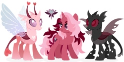 Size: 1024x512 | Tagged: safe, artist:kabuvee, oc, changedling, changeling, pony, unicorn, disguise, disguised changeling, female, mare, red changeling, simple background, transparent background