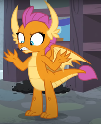 Size: 625x765 | Tagged: safe, screencap, smolder, dragon, g4, molt down, season 8, cropped, dragoness, female, solo, spread wings, wings