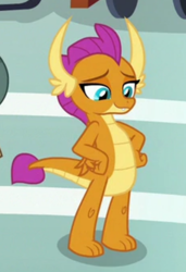 Size: 462x675 | Tagged: safe, screencap, smolder, dragon, 2 4 6 greaaat, g4, my little pony: friendship is magic, cropped, dragoness, female, hand on hip, smug, solo