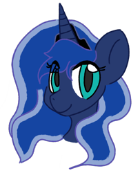 Size: 1080x1328 | Tagged: safe, artist:santito2k3, princess luna, alicorn, pony, g4, bust, simple background, solo, transparent background