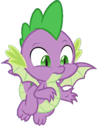 Size: 273x353 | Tagged: safe, edit, edited screencap, editor:pascalmulokozi2, screencap, spike, dragon, g4, background removed, confused, flying, simple background, solo, transparent background, winged spike, wings