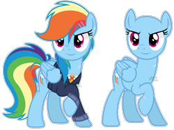 Size: 1548x1156 | Tagged: safe, artist:cheekycheesefan101, rainbow dash, pegasus, pony, g4, backwards cutie mark, bald, base used, clothes, simple background, solo, transparent background, uniform, wonderbolts dress uniform