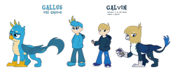 Size: 2000x800 | Tagged: safe, artist:tarkan809, gallus, griffon, human, g4, clothes, galvin, game console, griffonized, hoodie, humanized, simple background, species swap, transparent background