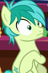 Size: 488x735 | Tagged: safe, screencap, sandbar, earth pony, pony, a matter of principals, g4, cropped, male, reaction image, solo