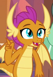 Size: 444x649 | Tagged: safe, screencap, smolder, yona, dragon, yak, g4, my little pony: friendship is magic, non-compete clause, cropped, cute, dragoness, female, smolderbetes, solo focus