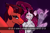 Size: 2750x1825 | Tagged: safe, artist:sile-animus, oc, oc only, oc:glis sen, oc:sile, oc:spotted comet, earth pony, ghost, ghost pony, goo, goo pony, kirin, original species, pony, undead, club, heart, kiss mark, kissing, lipstick, offscreen character, pov, simple background, text, wingding eyes