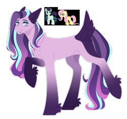 Size: 1700x1600 | Tagged: safe, artist:purplegrim40, coloratura, fluttershy, oc, pegasus, pony, g4, female, magical lesbian spawn, male, mare, offspring, parent:coloratura, parent:fluttershy, parents:rarashy, raised hoof, rarashy, simple background, stallion, transparent background