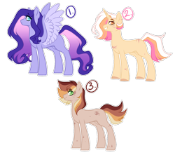 Size: 1400x1240 | Tagged: safe, artist:purplegrim40, oc, oc only, earth pony, pegasus, pony, unicorn, earth pony oc, female, horn, male, mare, pegasus oc, simple background, solo, stallion, transparent background, unicorn oc