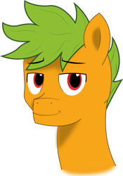 Size: 937x1342 | Tagged: safe, artist:jamextreme140, oc, oc only, oc:galder rust, pegasus, pony, bust, portrait, shading, shadow, simple background, smug, solo, transparent background, vector
