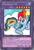 Size: 419x610 | Tagged: safe, artist:freefraq, edit, editor:animanster, pinkie pie, rainbow dash, oc, oc only, oc:rainbow pie, pegasus, pony, ask rainbow pie, g4, card, cloud, female, fusion, fusion:pinkie pie, fusion:pinkiedash, fusion:rainbow dash, lying down, lying on a cloud, mare, multicolored hair, on a cloud, prone, rainbow hair, sky, smiling, text, wings, yu-gi-oh!, yugioh card