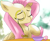 Size: 2383x1944 | Tagged: safe, artist:ando, fluttershy, pegasus, pony, g4, cup, eyes closed, female, half body, mare, monocle, quite, raised hoof, reaction image, solo, subtitles, teacup