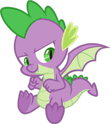 Size: 752x850 | Tagged: safe, edit, edited screencap, editor:pascalmulokozi2, screencap, spike, dragon, g4, background removed, male, simple background, solo, transparent background, winged spike, wings